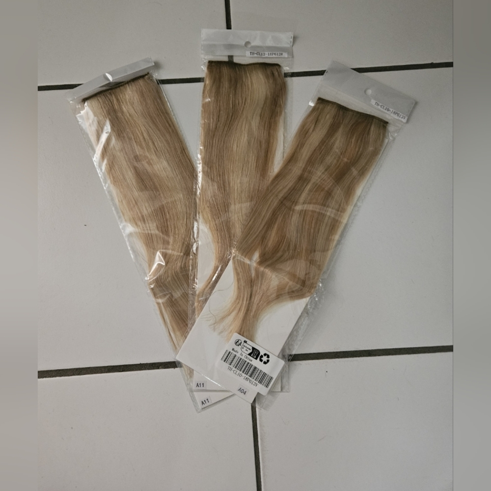 New Hair Extensions Blonde Clip style.